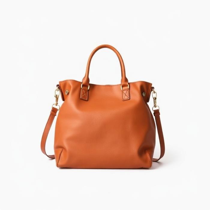 Leather tote bag