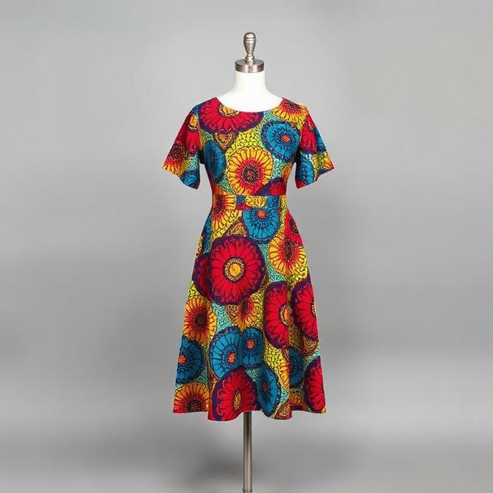 Print midi dress